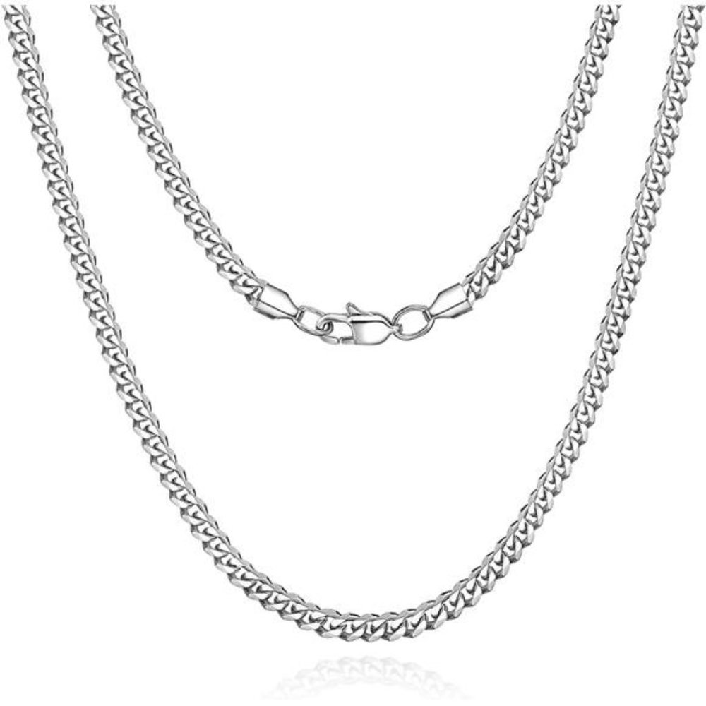 Silver Chain | Gold Chain for Men, 3.5MM/5MM Necklace for Men Diamond Cut Cuban